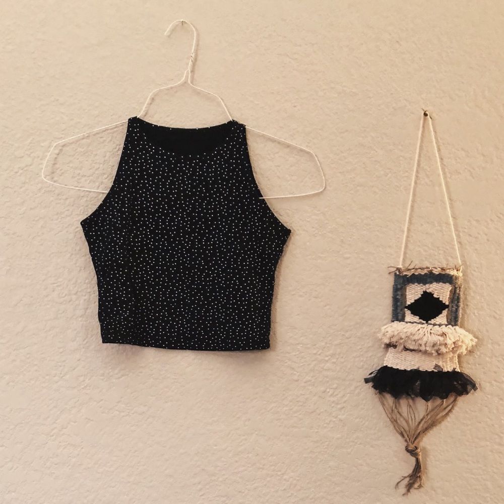 American Apparel High Neck Crop Top